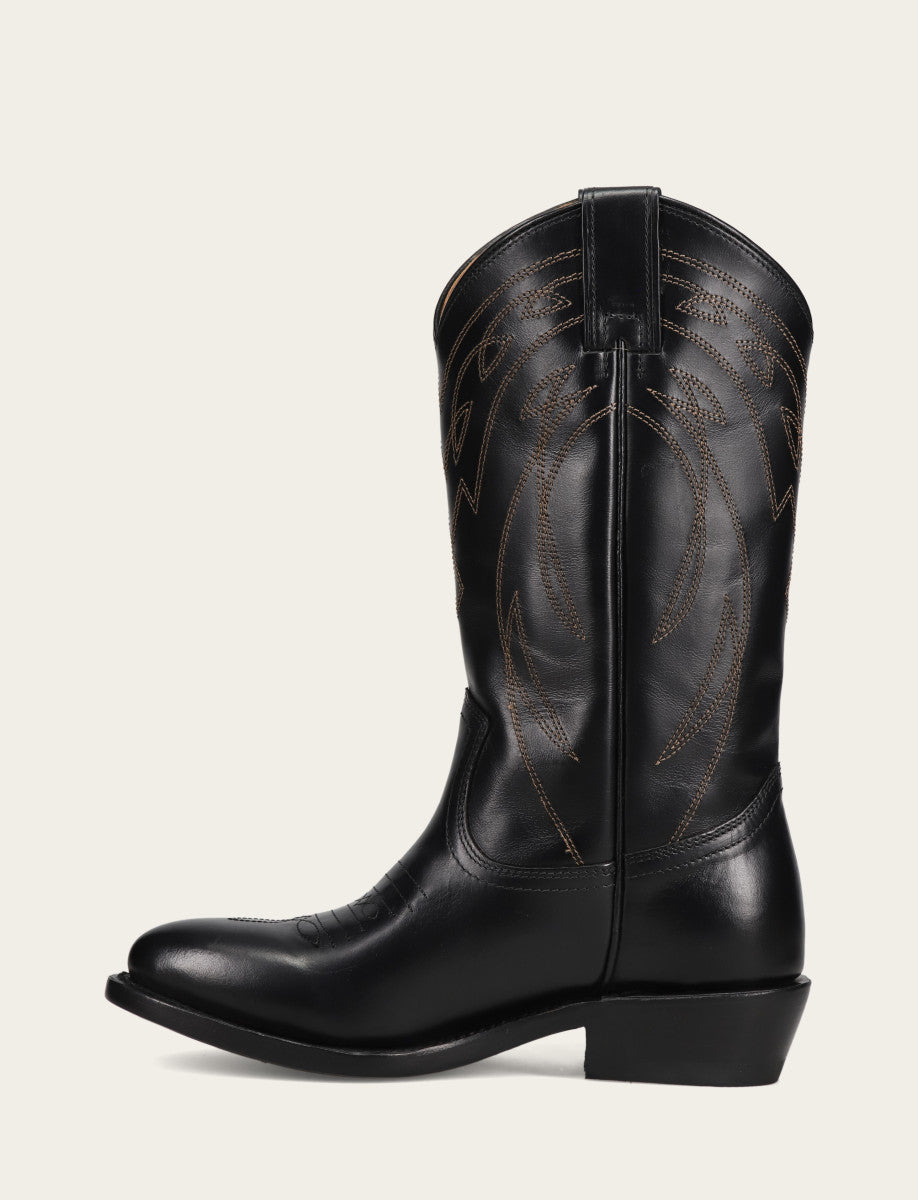Women's Black Billy Pull On Deco Stitch Boots Black - Frye