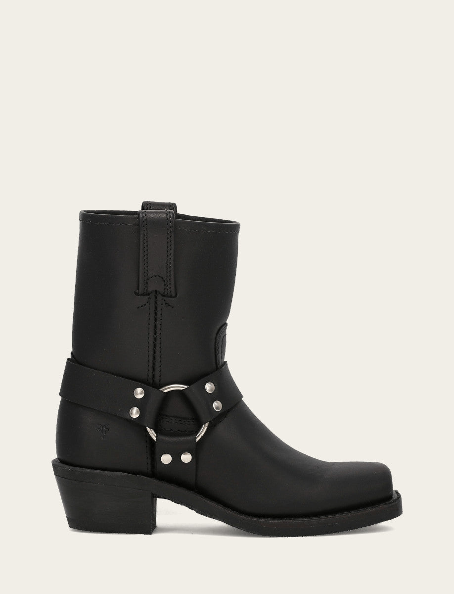 Women's Black Harness 8R Boots Black - Frye