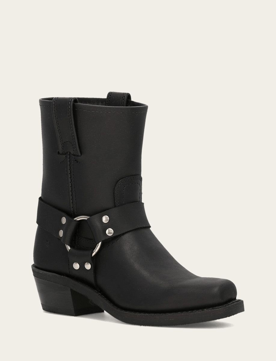 Women's Black Harness 8R Boots Black - Frye