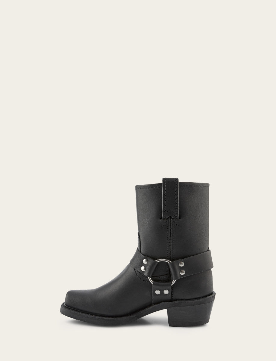 Women's Black Harness 8R Boots Black - Frye