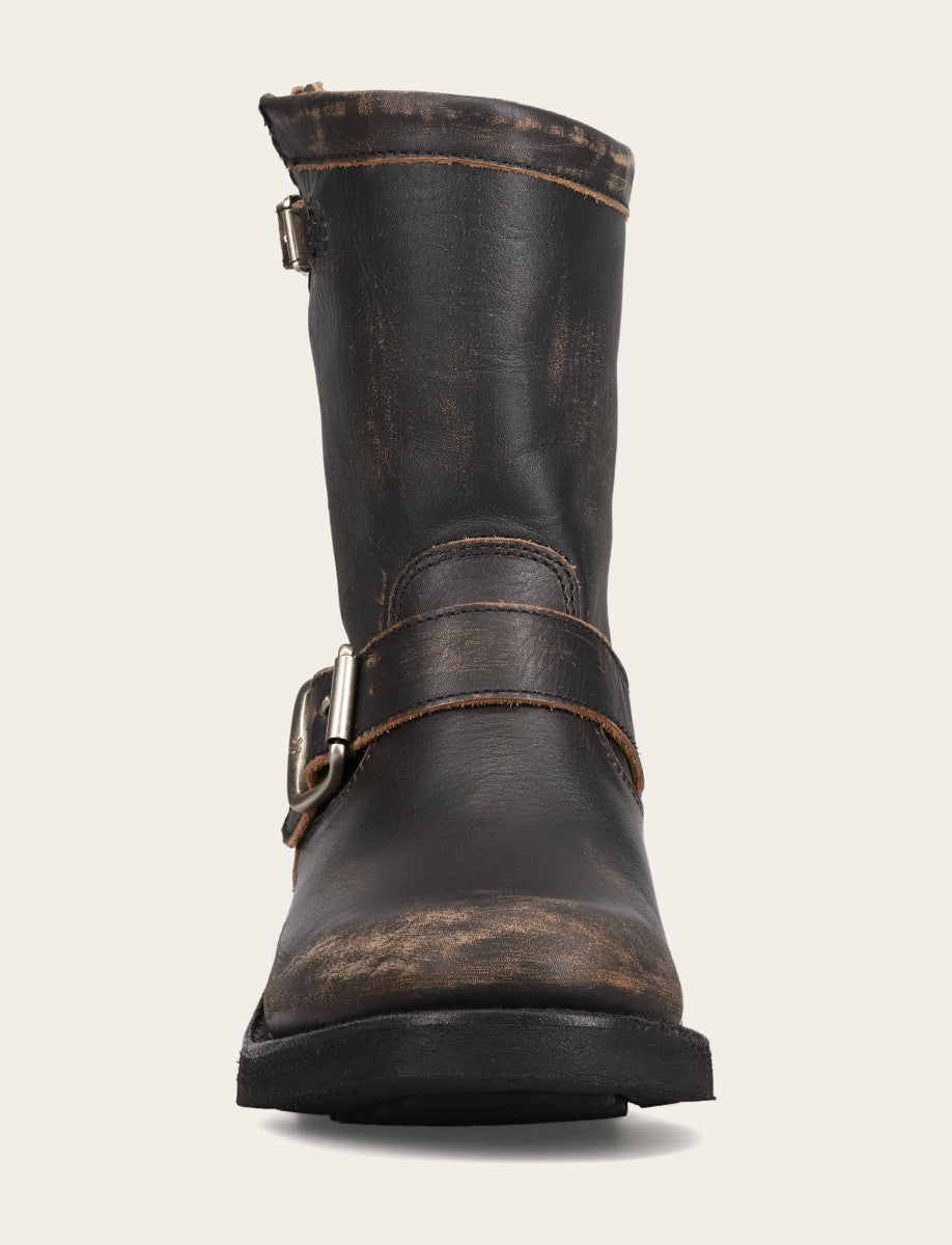 Women's Distressed Black Viv Short Engineer Boot Distressed Black - Frye