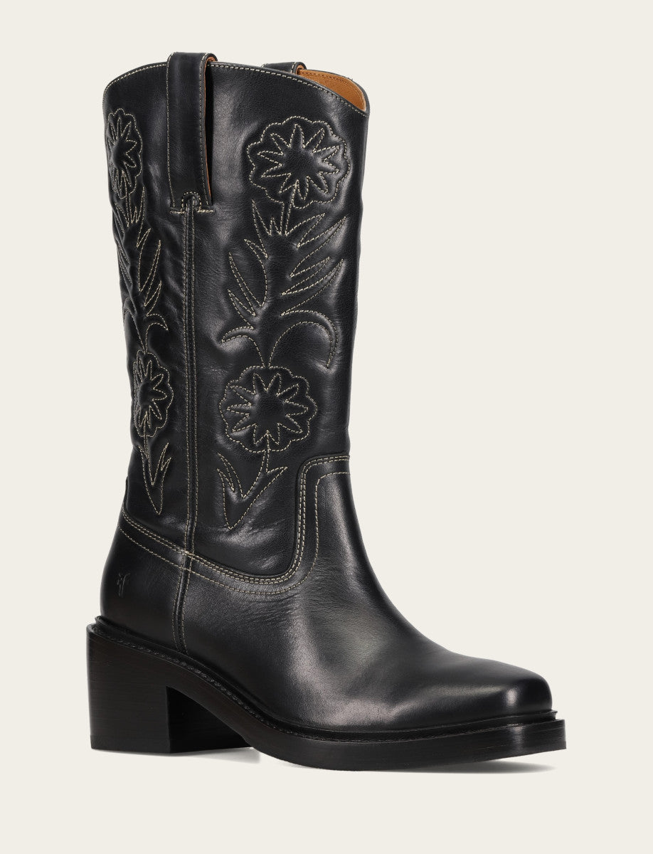 Women's Black Kate Deco Stitch Boot Black - Frye