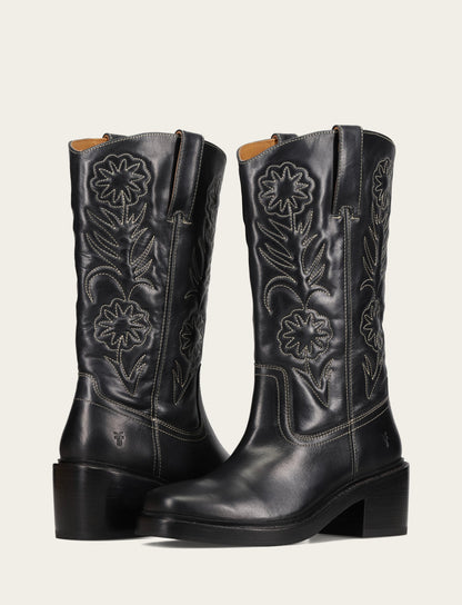 Women's Black Kate Deco Stitch Boot Black - Frye
