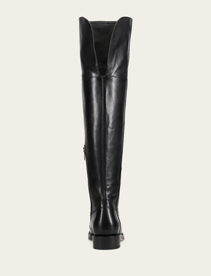 Women's Black Campus Low Heel Over The Knee Boot Black - Frye