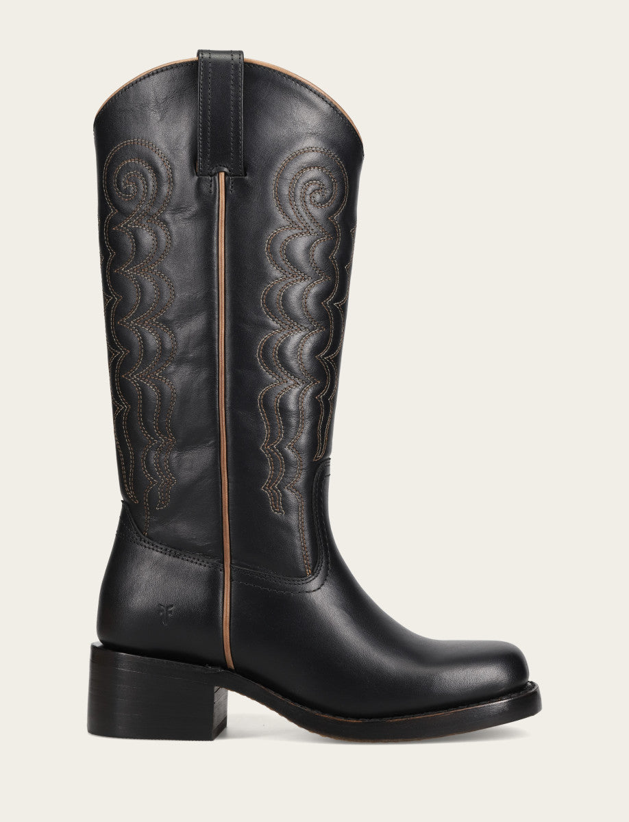 Women's Black Campus Deco Stitch Boot Black - Frye