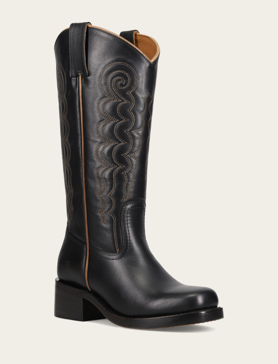 Women's Black Campus Deco Stitch Boot Black - Frye