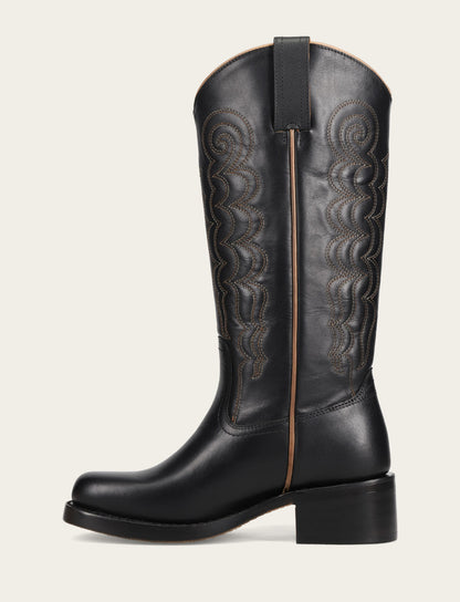 Women's Black Campus Deco Stitch Boot Black - Frye
