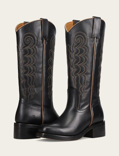 Women's Black Campus Deco Stitch Boot Black - Frye