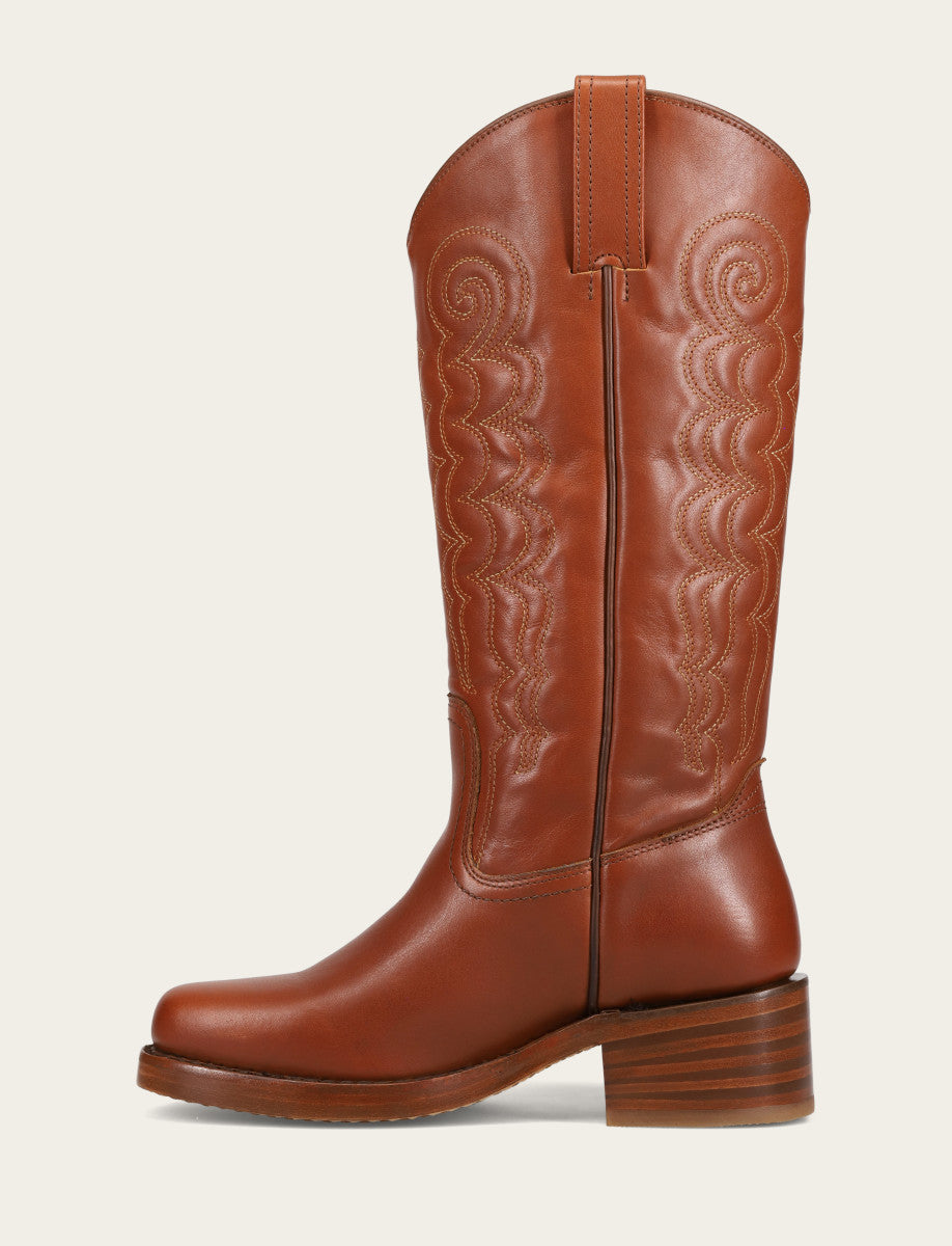 Women's Walnut Campus Deco Stitch Boot Walnut - Frye