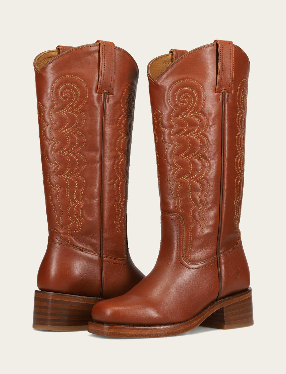 Women's Walnut Campus Deco Stitch Boot Walnut - Frye