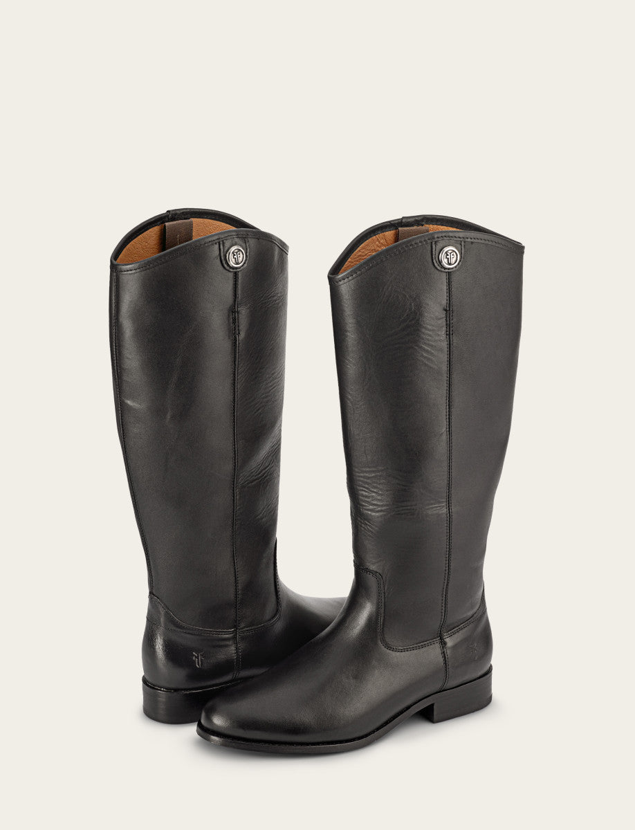 Women's Black Melissa Button 2 Boots Black - Frye