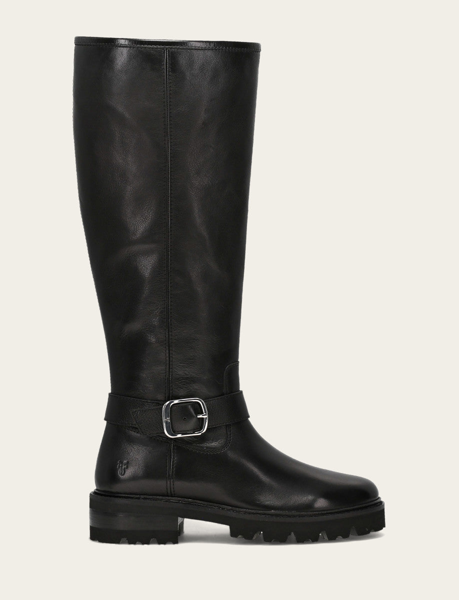 Women's Black Olivia Buckle Tall Boot Black - Frye