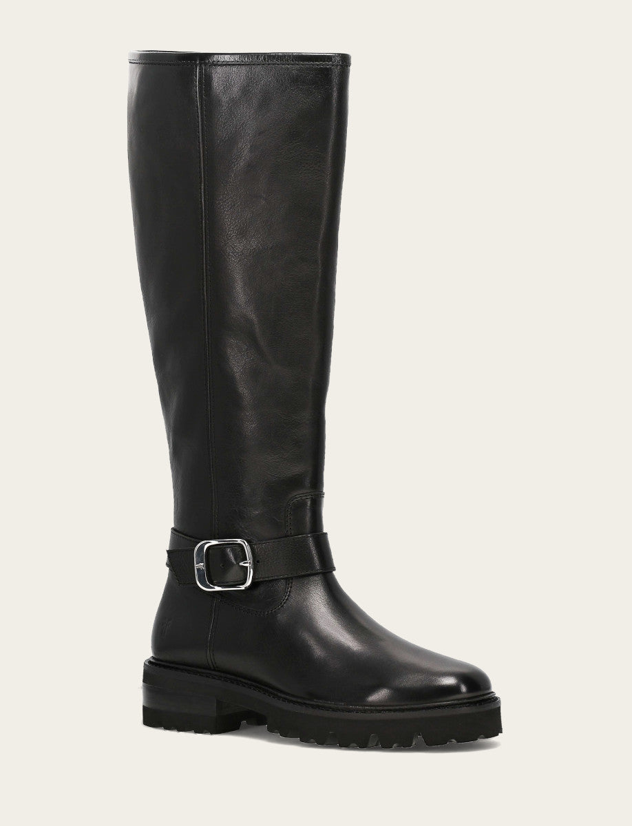 Women's Black Olivia Buckle Tall Boot Black - Frye