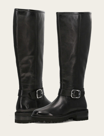 Women's Black Olivia Buckle Tall Boot Black - Frye