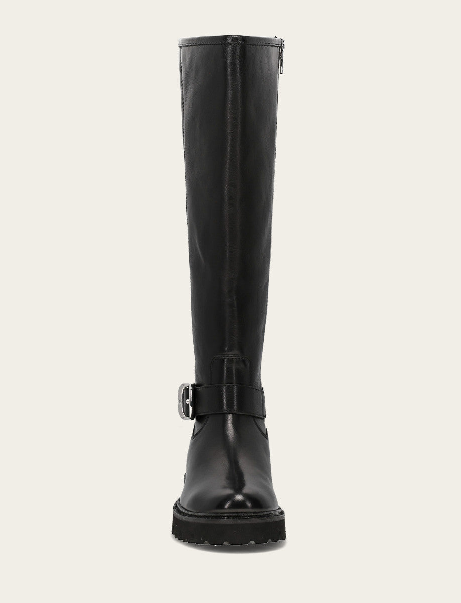 Women's Black Olivia Buckle Tall Boot Black - Frye