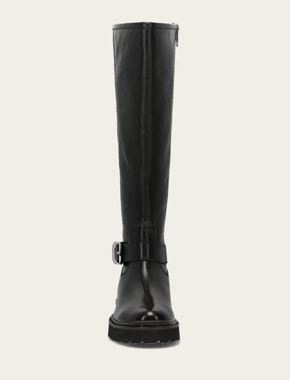 Women's Black Olivia Buckle Tall Boot Black - Frye