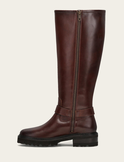 Women's Bourbon Olivia Buckle Tall Boot Bourbon - Frye