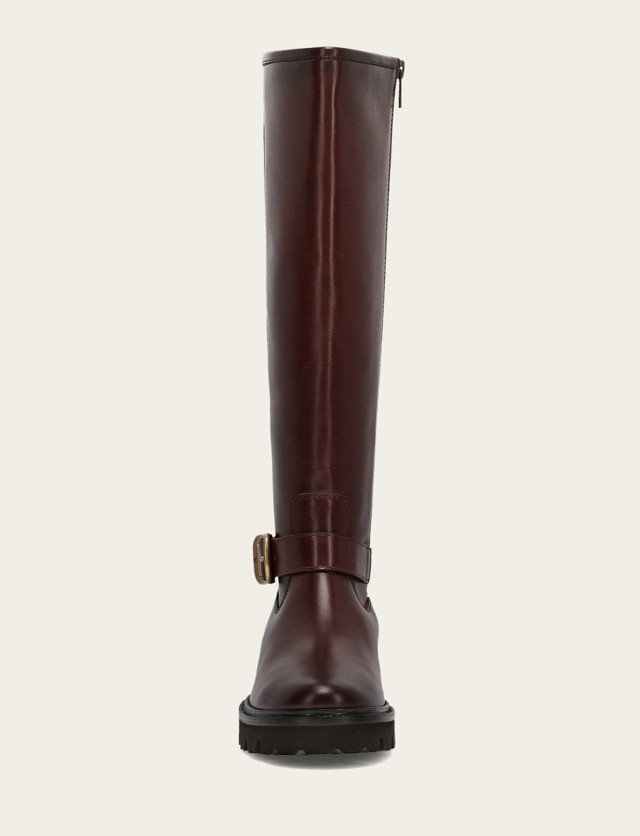 Women's Bourbon Olivia Buckle Tall Boot Bourbon - Frye