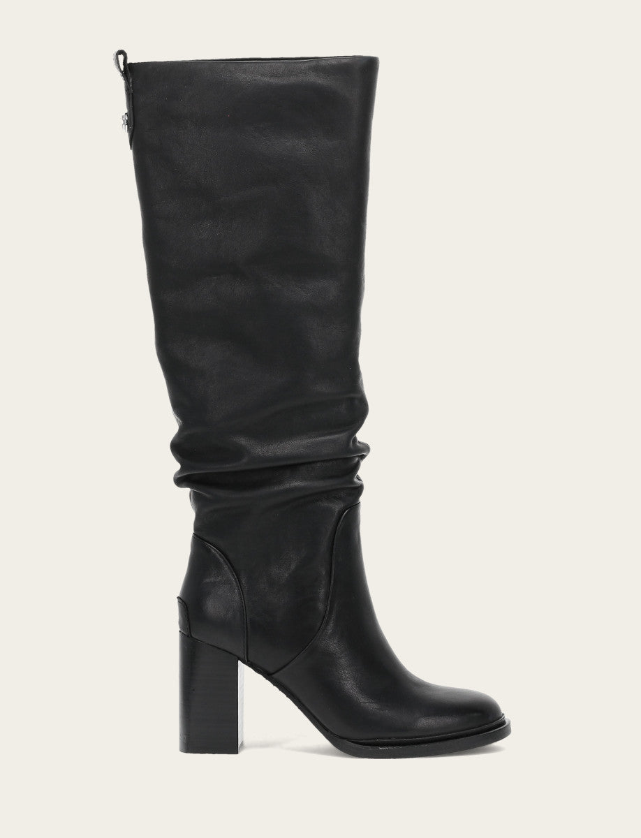 Black Alex Softy Tall Wide Calf Boot Black - Frye