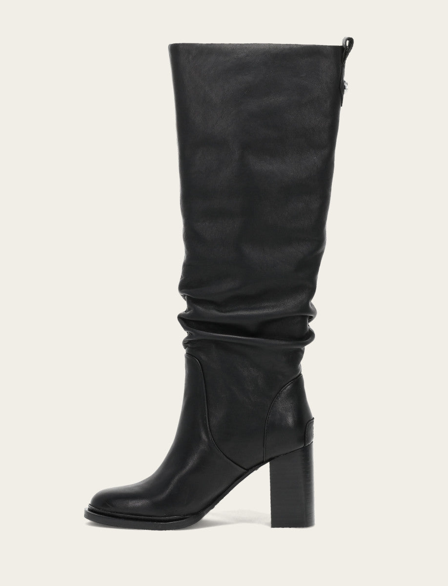 Black Alex Softy Tall Wide Calf Boot Black - Frye