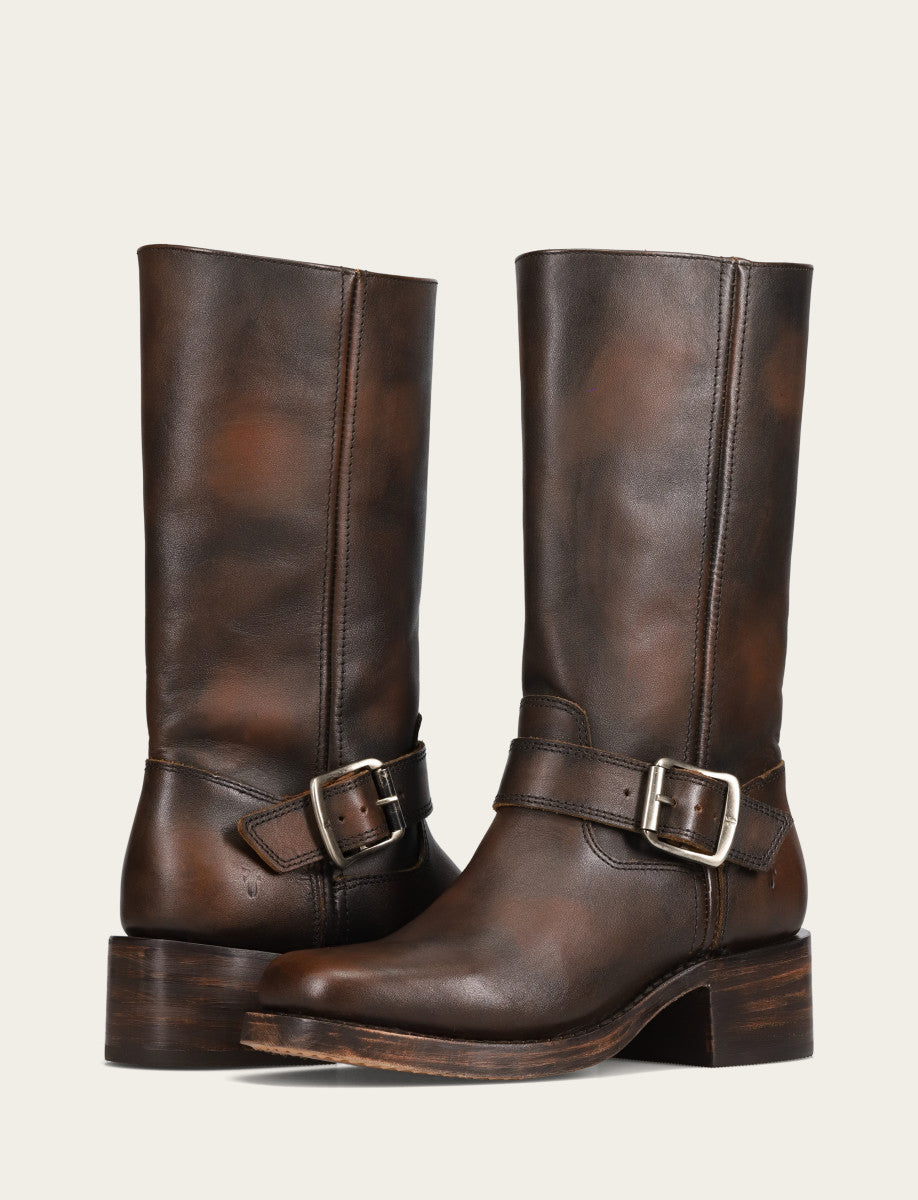 Women's Dark Brown Campus Buckle Boot Dark Brown - Frye