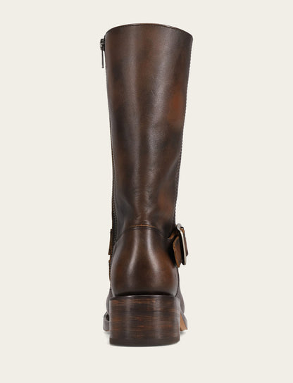 Women's Dark Brown Campus Buckle Boot Dark Brown - Frye