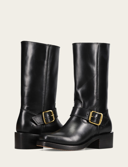 Women's Black Campus Buckle Boot Black - Frye
