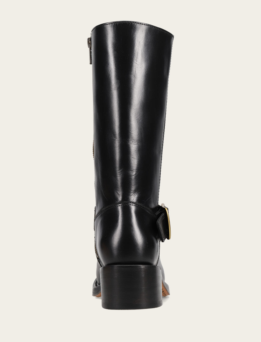 Women's Black Campus Buckle Boot Black - Frye