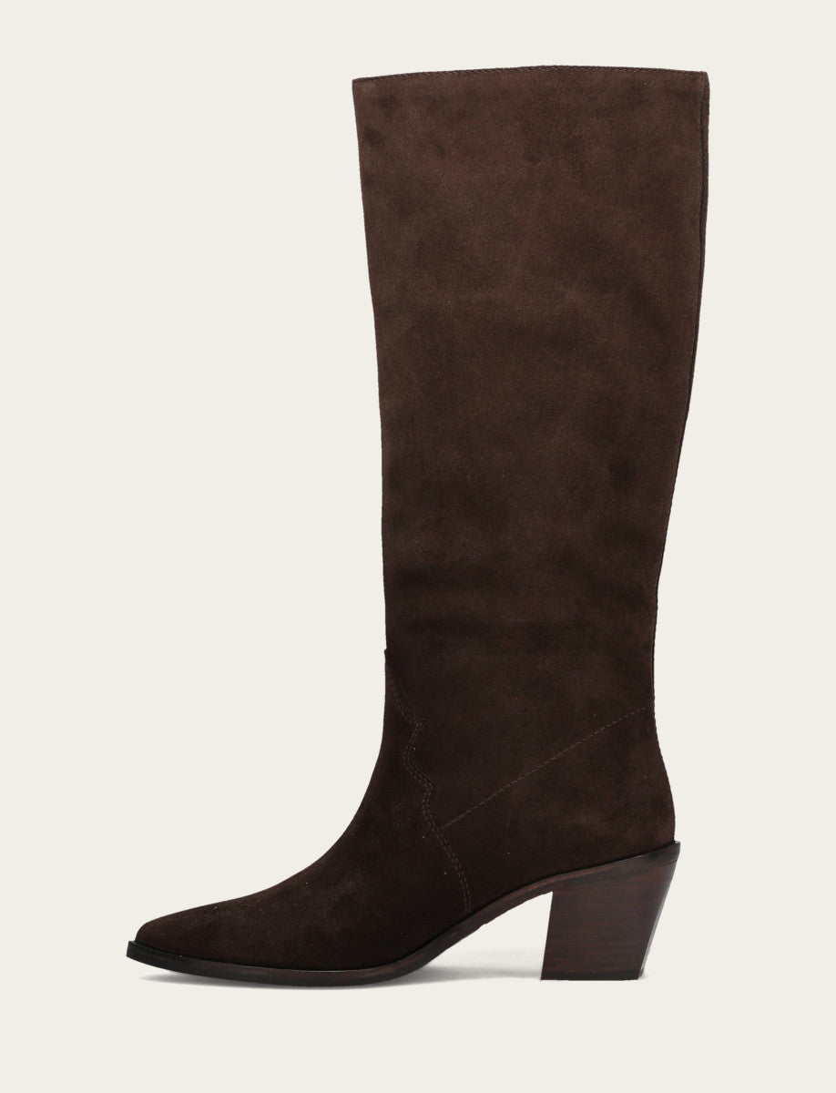 Women's Dark Brown Sara Slouchy Boot Dark Brown - Frye