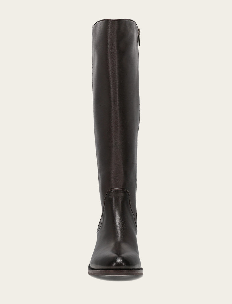 Women's Dark Brown Carson 2 Piping Tall Wide Calf Boot Dark Brown - Frye