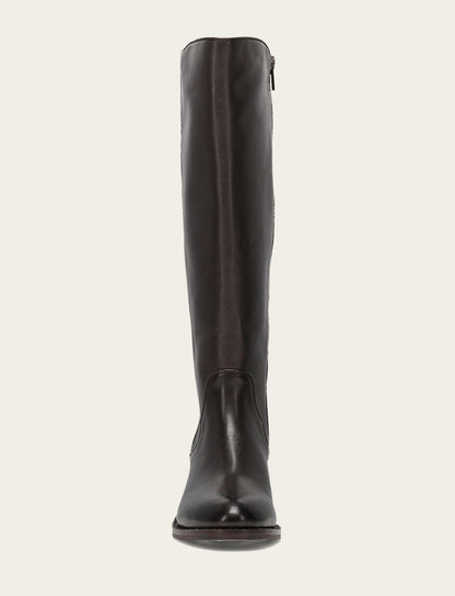 Women's Dark Brown Carson 2 Piping Tall Wide Calf Boot Dark Brown - Frye