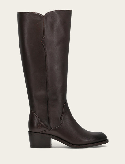 Women's Dark Brown Carson 2 Piping Tall Boot Dark Brown - Frye