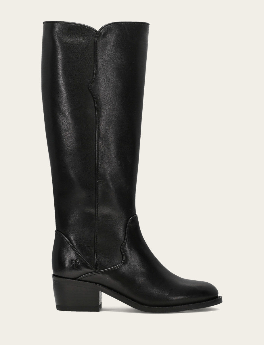 Women's Black Carson 2 Piping Tall Boot Black - Frye