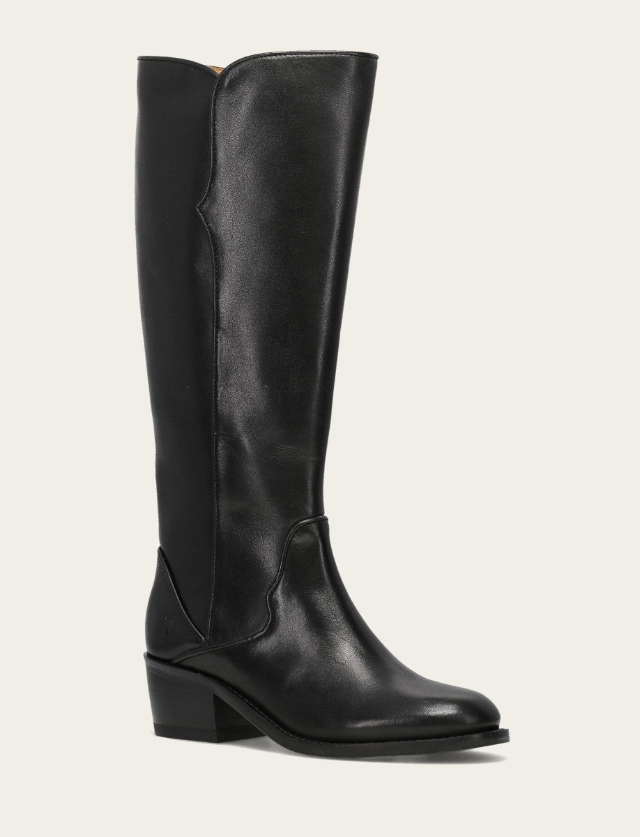 Women's Black Carson 2 Piping Tall Boot Black - Frye