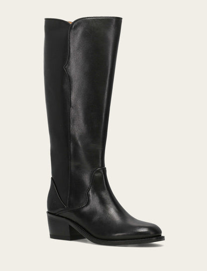 Women's Black Carson 2 Piping Tall Boot Black - Frye