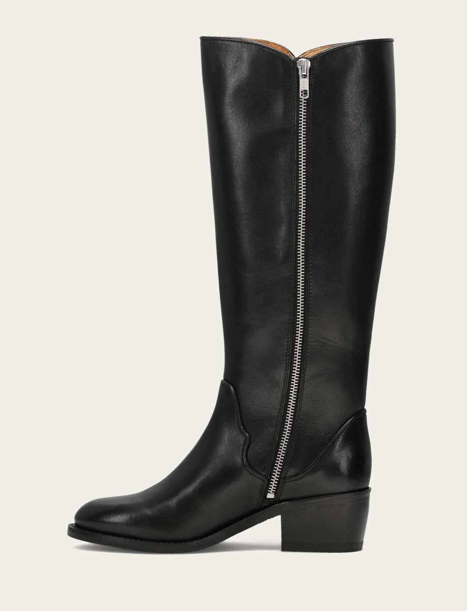 Women's Black Carson 2 Piping Tall Boot Black - Frye