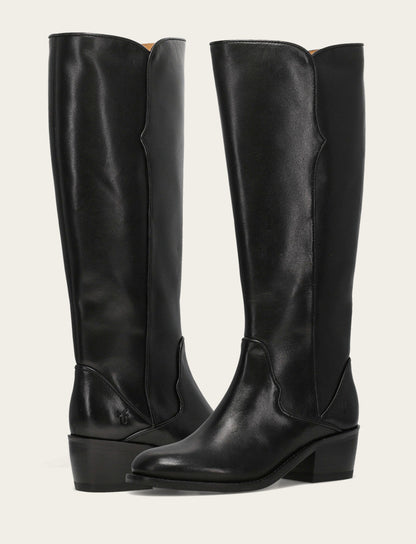 Women's Black Carson 2 Piping Tall Boot Black - Frye