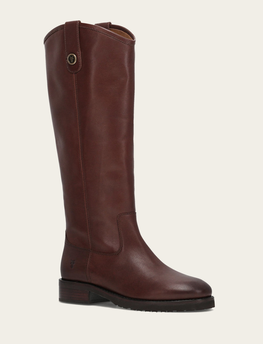 Women's Brown Melissa Lug Button Tall Wide Calf Boot Brown - Frye