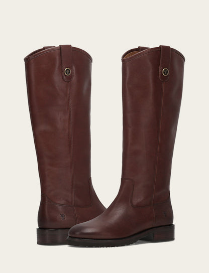 Women's Brown Melissa Lug Button Tall Wide Calf Boot Brown - Frye