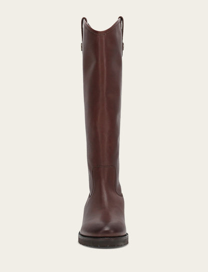 Women's Brown Melissa Lug Button Tall Wide Calf Boot Brown - Frye