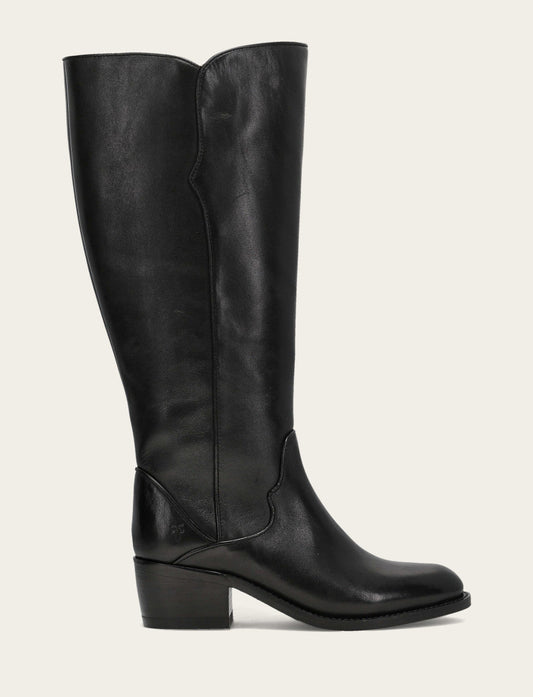 Women's Black Carson 2 Piping Tall Wide Calf Boot Black - Frye