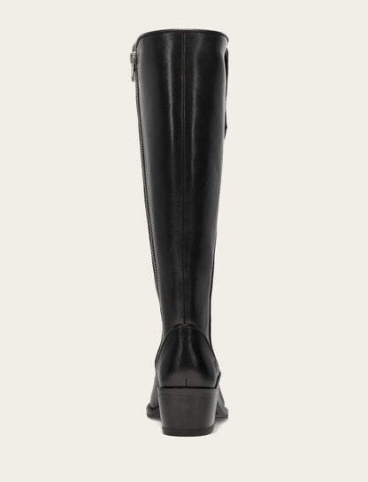 Women's Black Carson 2 Piping Tall Wide Calf Boot Black - Frye