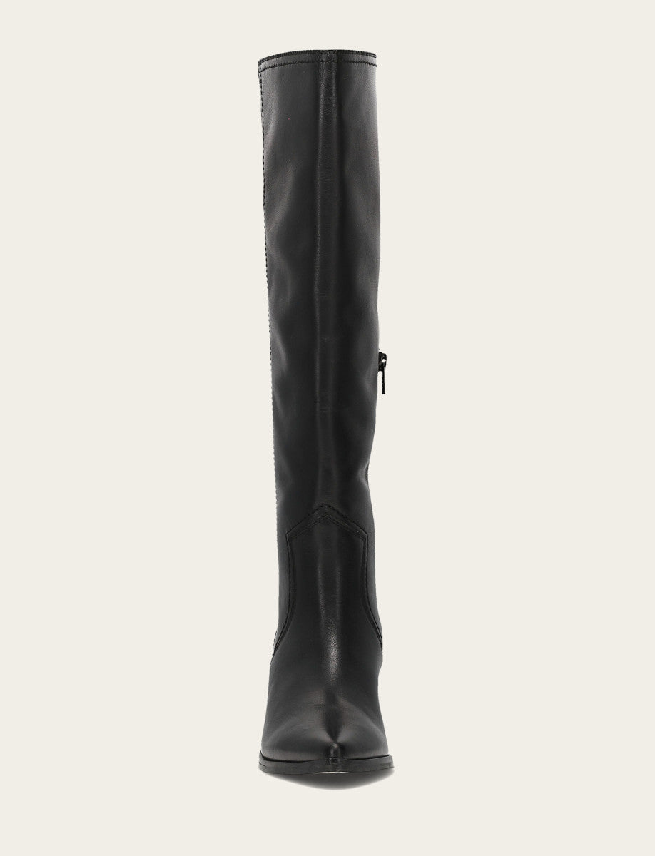 Women's Black Sadie Softy Tall Wide Calf Boot Black - Frye