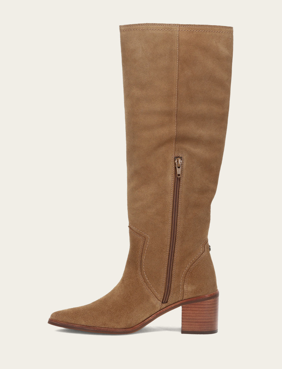 Women's Almond Sadie Softy Tall Wide Calf Boot Almond - Frye
