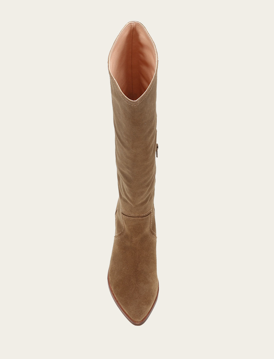 Women's Almond Sadie Softy Tall Wide Calf Boot Almond - Frye
