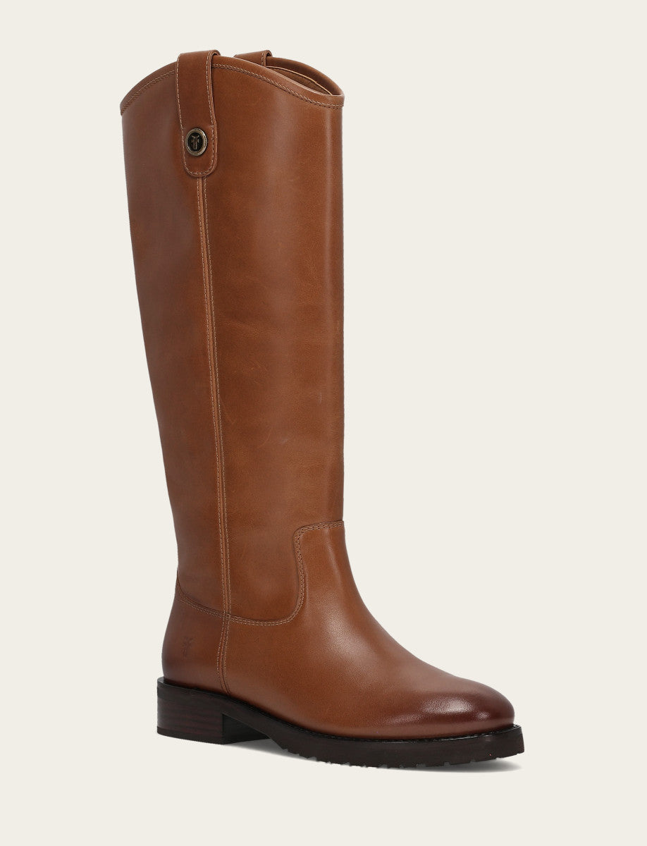 Women's Tan Melissa Lug Button Tall Boot Tan - Frye