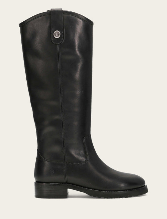 Women's Black Melissa Lug Button Tall Boot Black - Frye