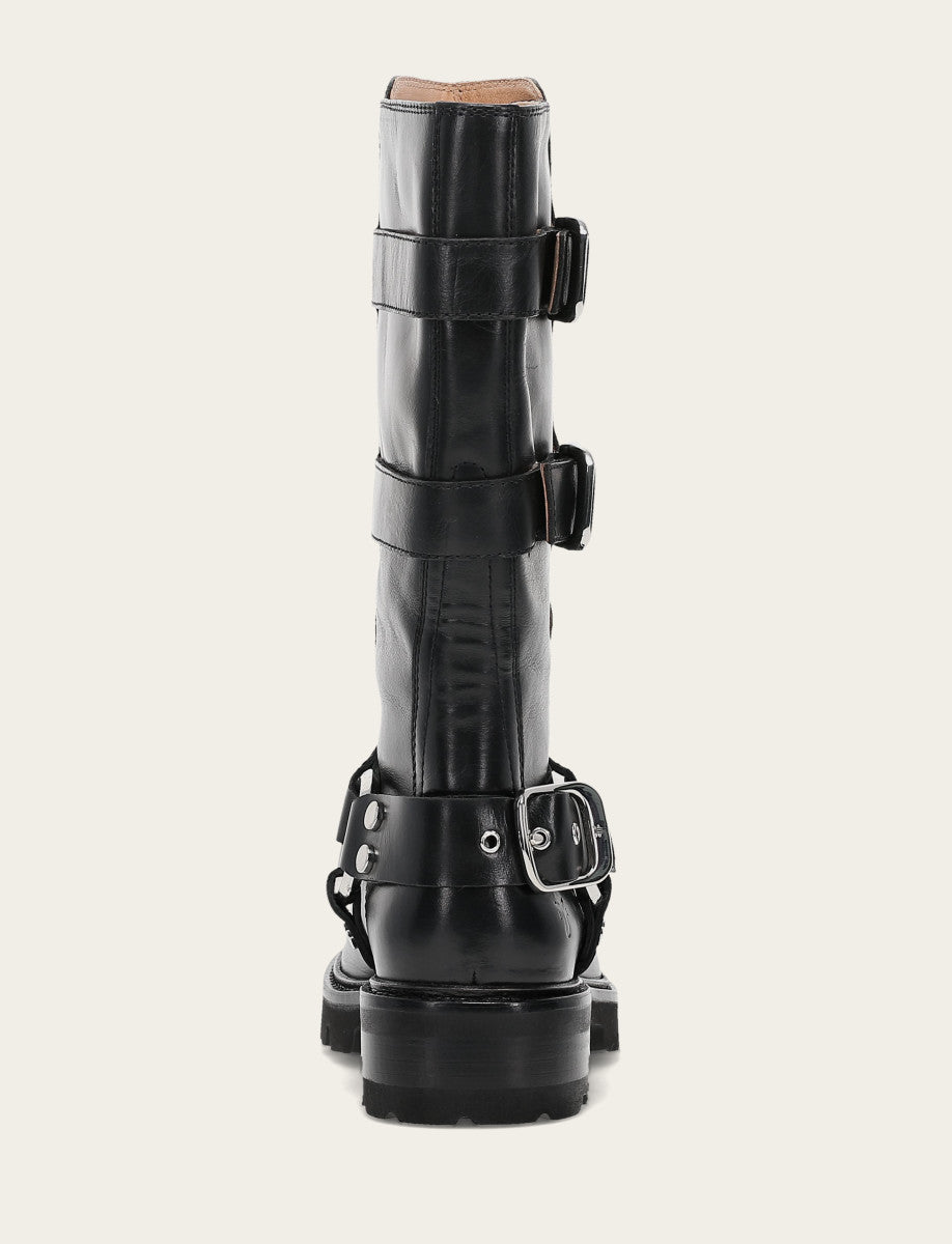 Women's Black Olivia Moto Mid Boot Black - Frye