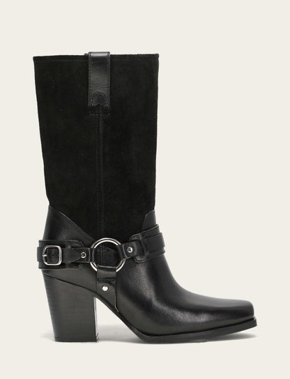 Women's Black Shiloh Harness Belted Boot Black - Frye