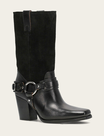 Women's Black Shiloh Harness Belted Boot Black - Frye
